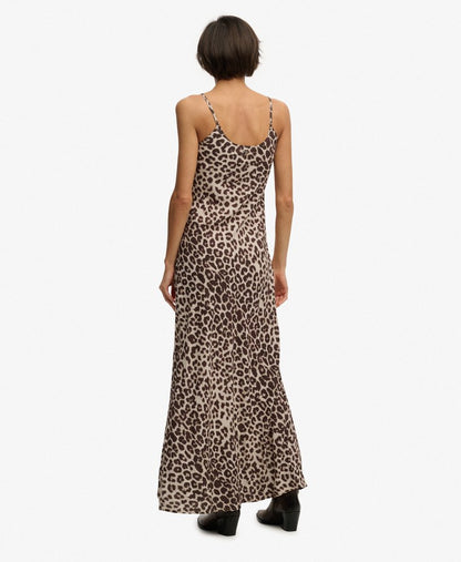 Leopard Print Maxi Slip Dress