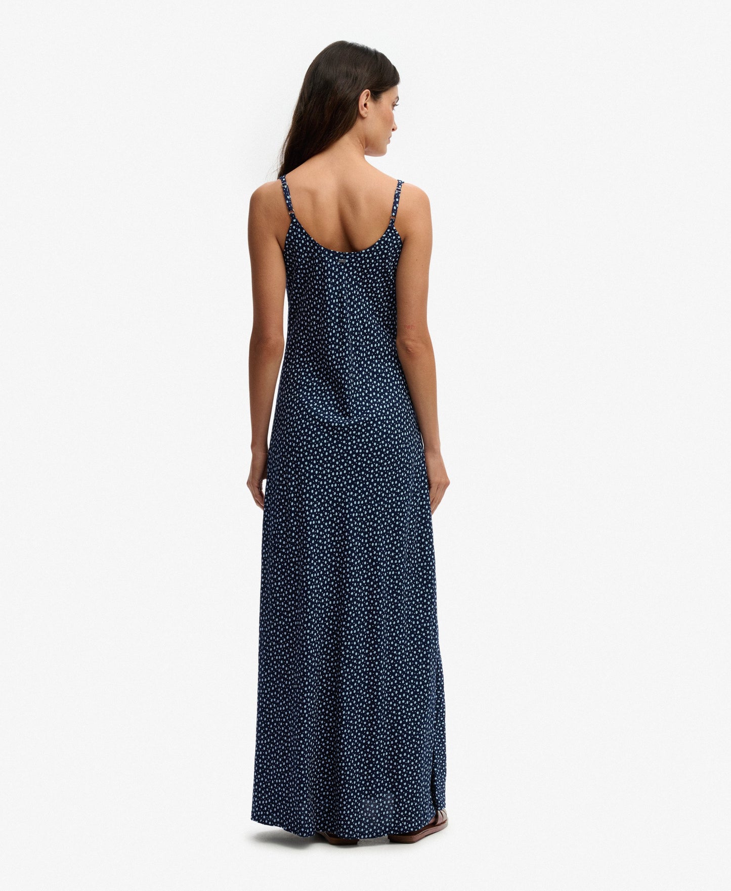 Superdry Printed Maxi Dress, Navy