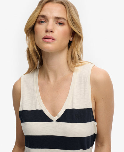 Superdry Studios Striped V-Neck Vest Top