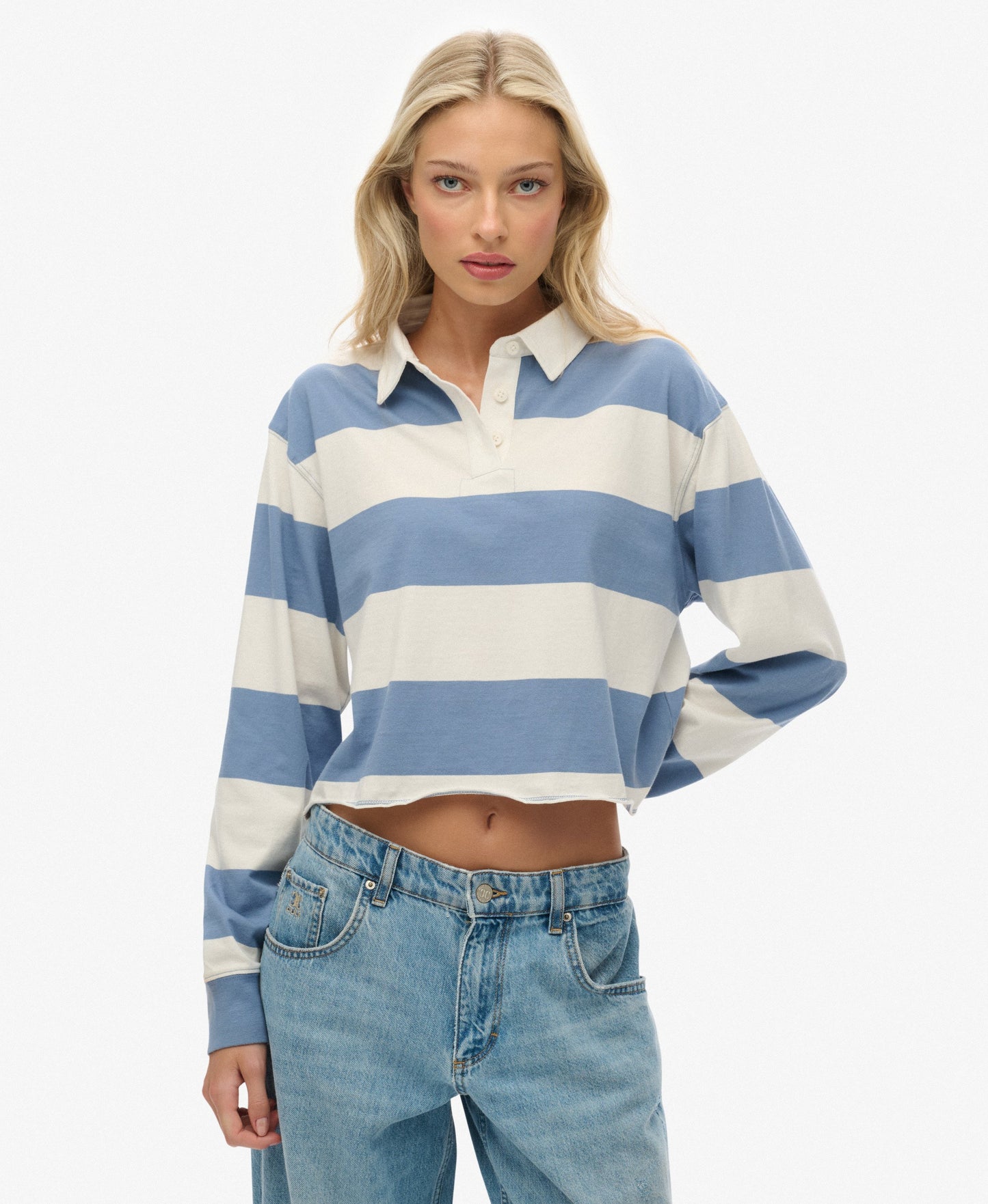 Superdry Oversized Cropped Rugby Top