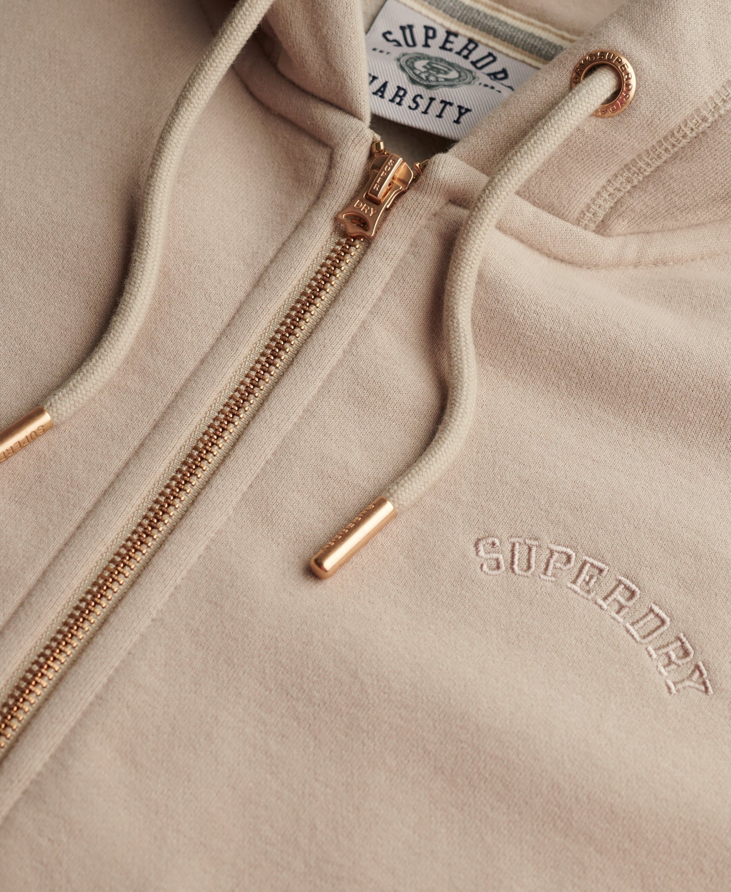 Essential Logo Zip Hoodie, Feather Grey