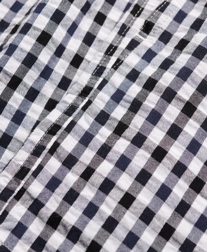 Superdry Gingham Elasticated Shorts, Navy