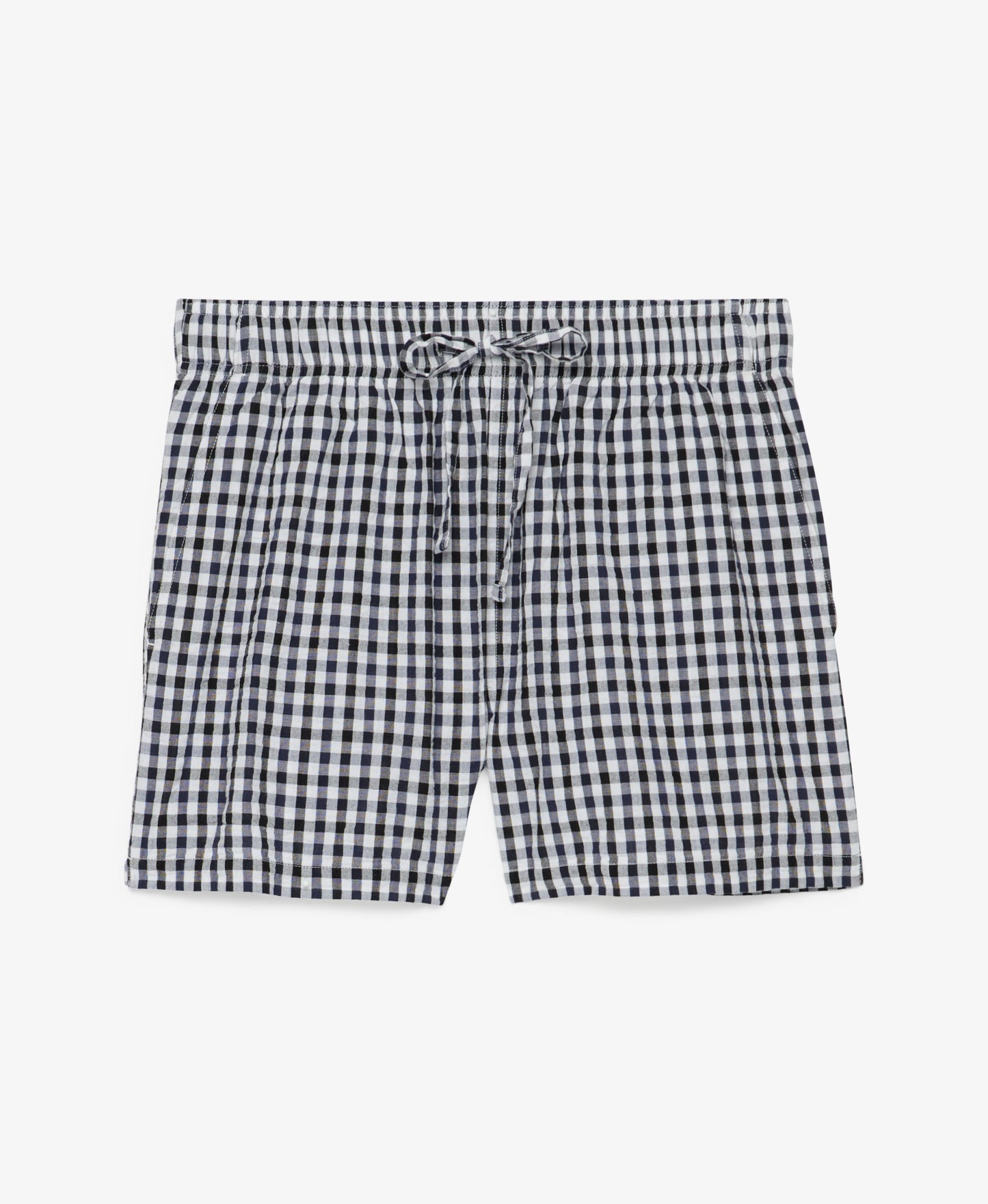 Superdry Gingham Elasticated Shorts, Navy