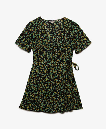 Floral Mini Wrap Dress