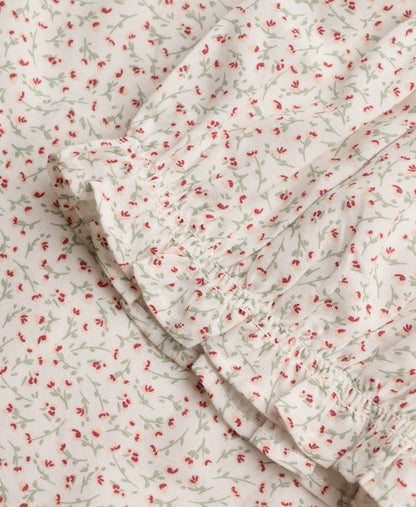 Ditsy Floral Bardot Top, Off White