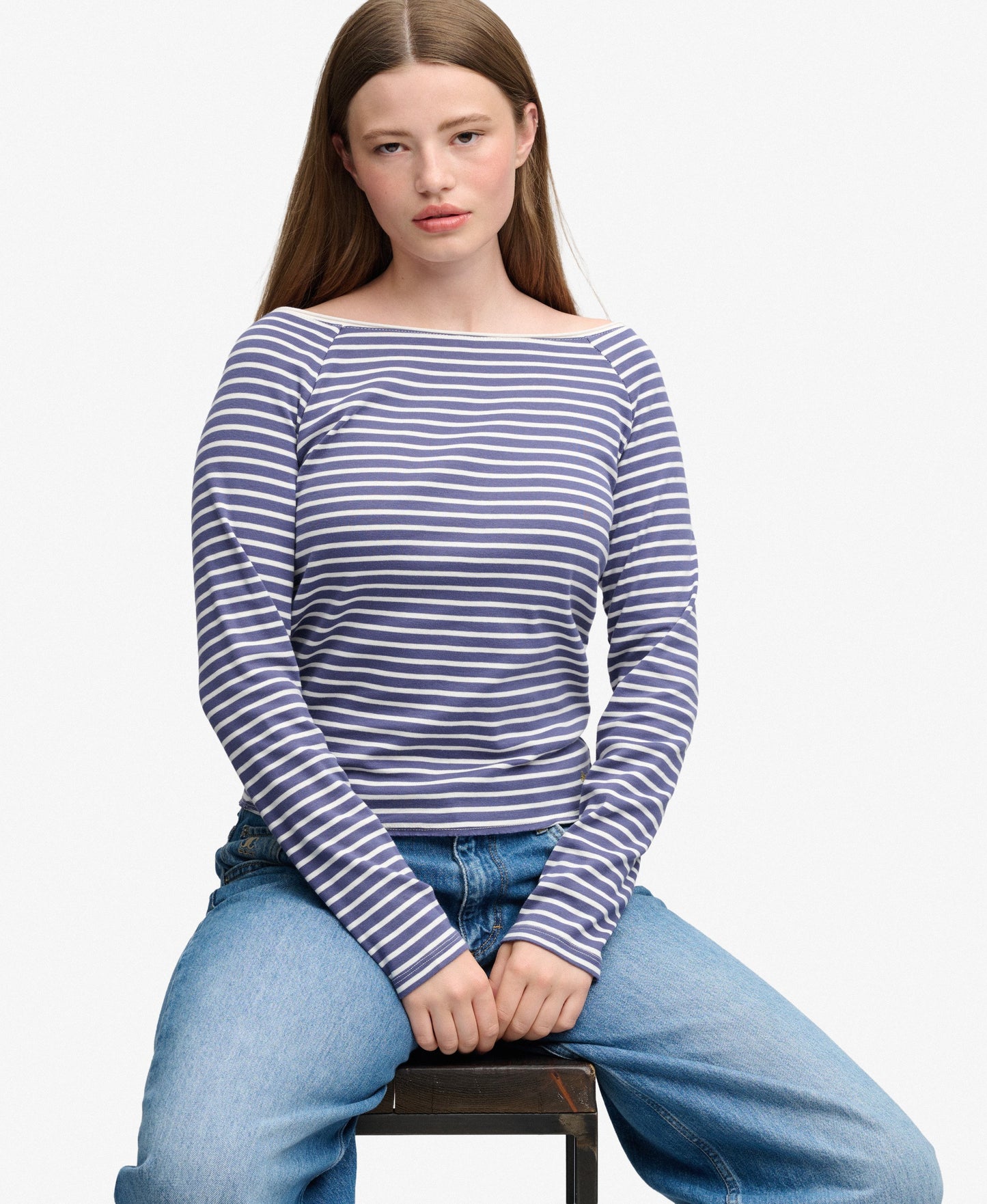 Bardot Off Shoulder Stripe Top