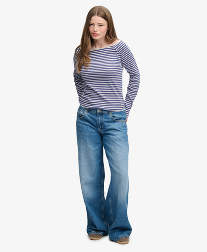 Bardot Off Shoulder Stripe Top