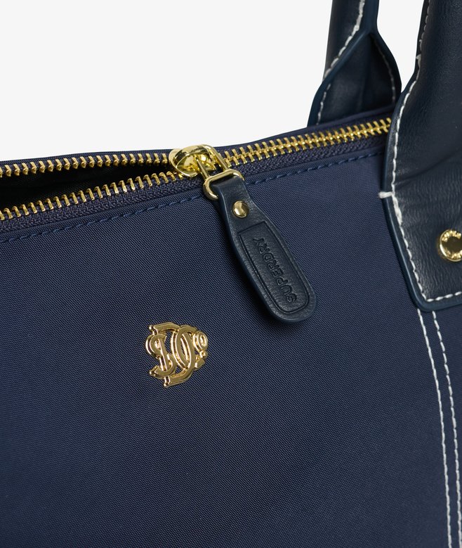 Large Zip Top Tote Bag, Navy