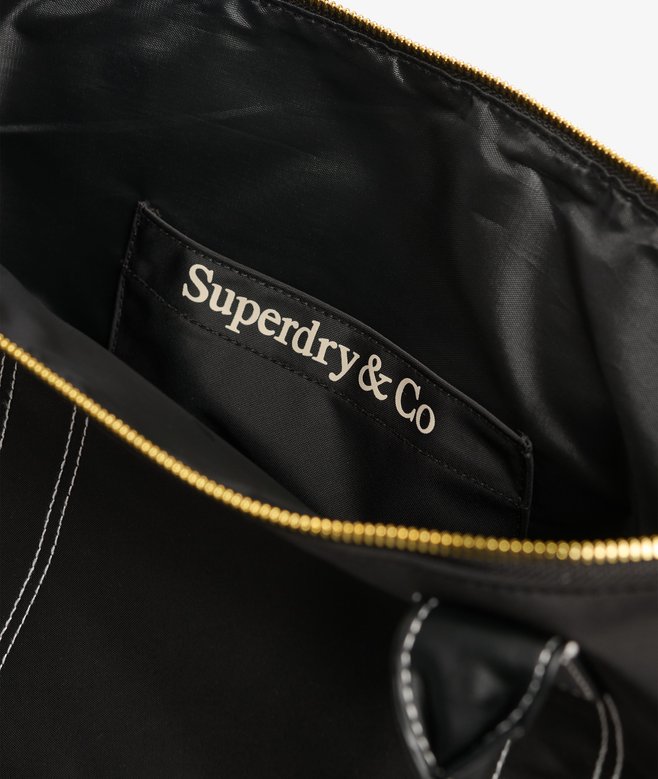 Large Zip Top Tote Bag, Black