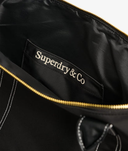 Large Zip Top Tote Bag, Black